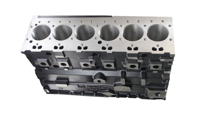 Six-cylinder engine block